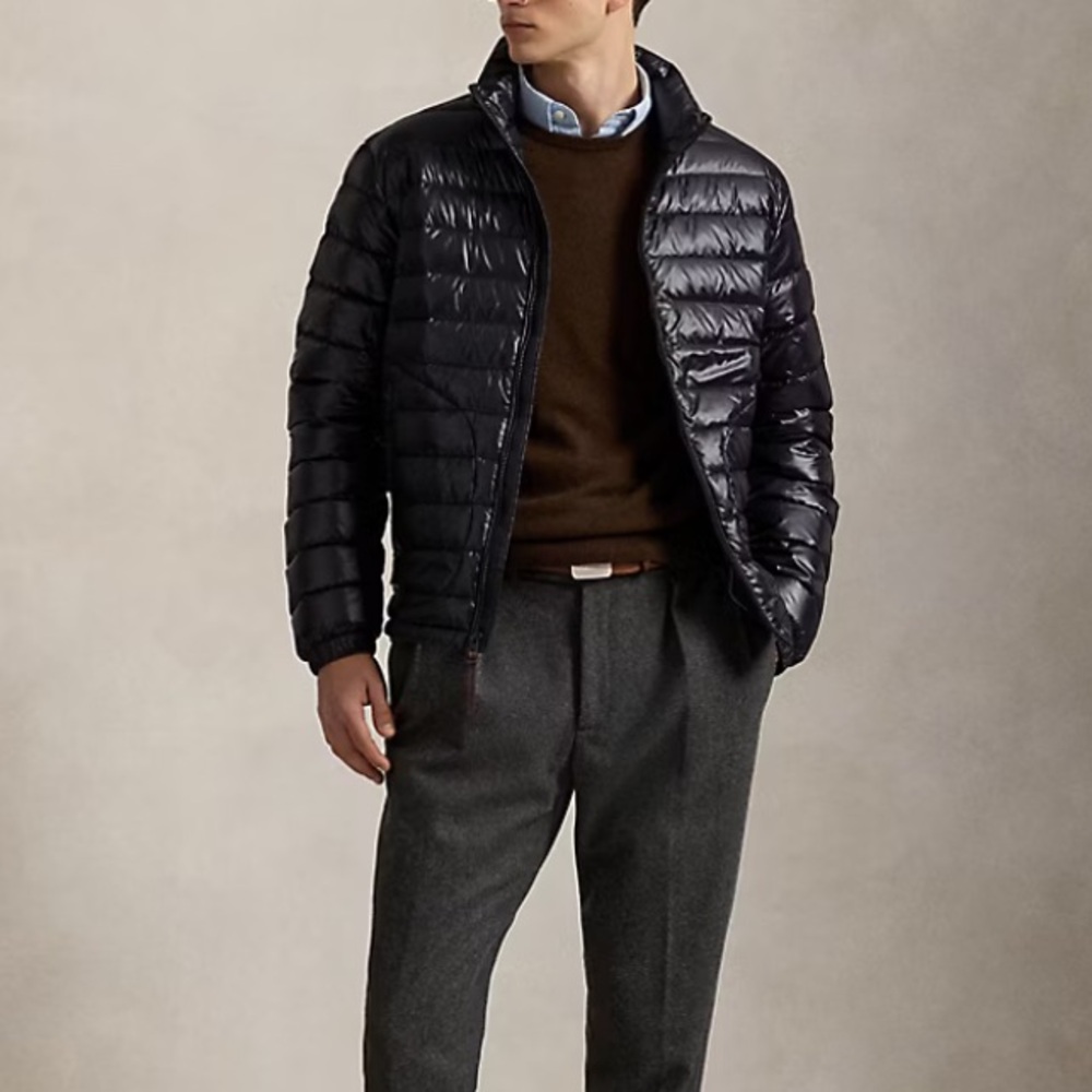 NWT $529 Polo Ralph Lauren Men’s Stewart Glossed Down Jacket Black Size XL